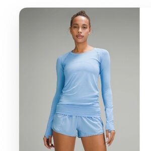 lululemon athletica Swiftly Tech Long Sleeve Shirt 2.0 Hip Length Aero Blue